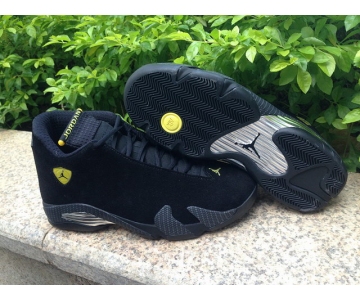 Wholesale Cheap Jordan 14 Ferrari Shoes Black/yellow