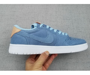 Wholesale Cheap Air Jordan 1 Low OG Premium Vachetta Tan Ice Blue/White