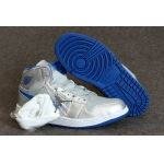 Wholesale Cheap Air Jordan 1 Mid Shoes Silver/blue-white