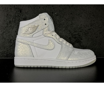 Wholesale Cheap Air Jordan 1 Pure Platinum White/Metallic Silver