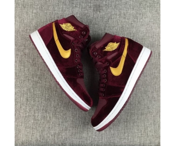 Wholesale Cheap Air Jordan 1 Retro Shoes Red/Gold-White