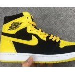 Wholesale Cheap Air Jordan 1 Retro Shoes Yellow/Black-White