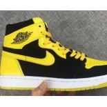 Wholesale Cheap Air Jordan 1 Retro Shoes Yellow/Black-White