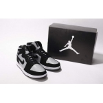 Wholesale Cheap Air Jordan I New Shoes Black/Shadow Grey-White