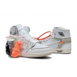 Wholesale Cheap Off White x Air Jordan 1 Part 2 Shoes White/Grey