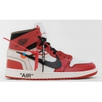 Wholesale Cheap Off White x Air Jordan 1(I) Shoes Chicago Red/Black-White