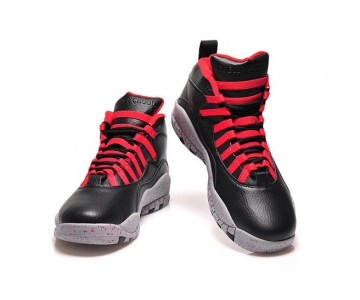 Wholesale Cheap Air Jordan 10 Retro Shoes Black/red-gray