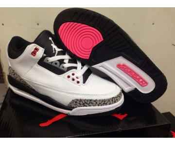 Wholesale Cheap AIR JORDAN 3 RETRO INFRARED 23 Shoes White/Cement Grey-Infrared 23-Black