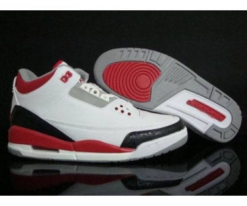 Wholesale Cheap Air Jordan 3 2013 release Shoes White/Red/Black