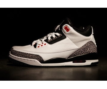 Wholesale Cheap Air Jordan 3 (III) INFRARED 23 Shoes white/black-red-gray