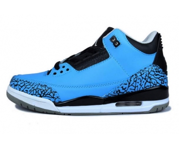 Wholesale Cheap Air Jordan 3 (III) Powder Blue Release Shoes blue/black/white