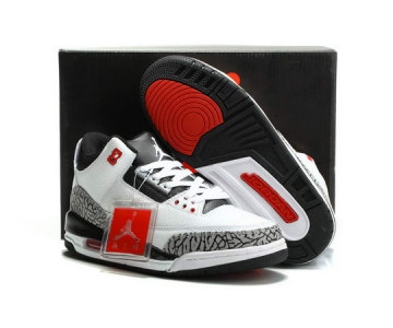 Wholesale Cheap Air Jordan 3 Infrared 23 Shoes White/Black-Cement Grey-Infrared 23