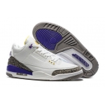 Wholesale Cheap Air Jordan 3 Kobe PE White/Court Purple-Cement Grey-University Gold