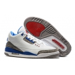 Wholesale Cheap Air Jordan 3 Retro Air Logo Tab True Blue/White-Cement