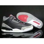 Wholesale Cheap Air Jordan 3 Retro Black Cement 2011 release Black/White-Grey-Gym Red