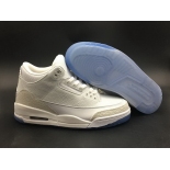 Wholesale Cheap Air Jordan 3 Retro Pure White White/Grey