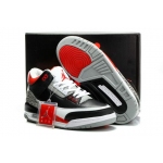 Wholesale Cheap Air Jordan 3 Retro Shoes Black/Cement Grey-White-Varsity Red
