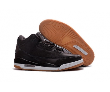 Wholesale Cheap Air Jordan 3 Retro Shoes Black/White-Brown