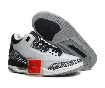 Wholesale Cheap Air Jordan 3 Retro Shoes wolf grey/black