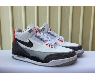 Wholesale Cheap Air Jordan 3 Retro Tinker White/Black-Fire Red-Cement Grey