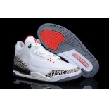 Wholesale Cheap Air Jordan 3 Shoes White/Black/Red