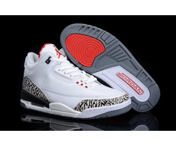 Wholesale Cheap Air Jordan 3 Shoes White/Black/Red