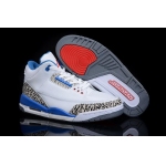 Wholesale Cheap Air Jordan 3 Shoes White/Blue/Black