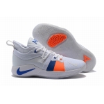 Wholesale Cheap Nike PG 2 White Blue Orange