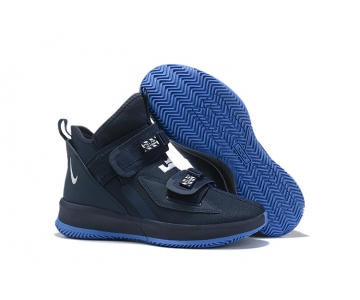 Wholesale Cheap Nike Lebron James Soldier 13 Women Shoes Drak Blue White