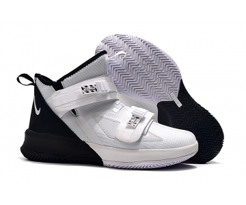 Wholesale Cheap Nike Lebron James Soldier 13 Women Shoes White Black