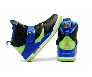 Wholesale Cheap Air Jordan 4.5 Retro Womens Girls Shoes black/blue-green