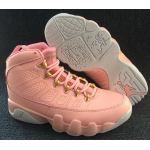 Wholesale Cheap Womens Air Jordan 9 Retro Shoes Pink/White-Gold