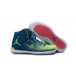 Wholesale Cheap Womens Air Jordan 31 Retro Shoes Blue/Green-White