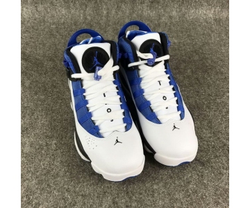 Wholesale Cheap Womens Air Jordan 6 Rings Shoes Blue/white-black