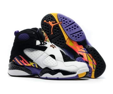 Wholesale Cheap Womens Air Jordan 8 Three Peat White/Black-Blue-red