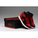 Wholesale Cheap Air Jordan 1 For Women Shoes Black/Red