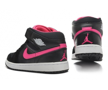 Wholesale Cheap Jordan 1 Girls Shoes black/pink/white