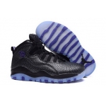 Wholesale Cheap Womens Air Jordan 10 Shoes Black/Fierce Purple-Black