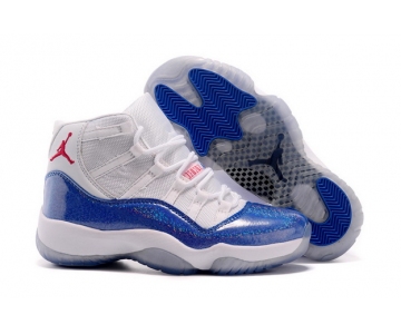 Wholesale Cheap Air Jordan 11 Womens Girls Shoes Blue/white-red