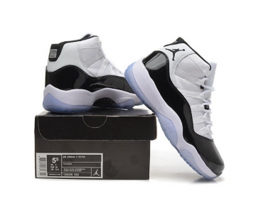 Wholesale Cheap Womens Air Jordan 11 GS Shoes White/black