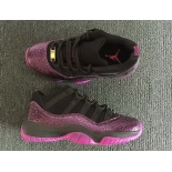 Wholesale Cheap Womens Air Jordan 11 Low Rook to queen Black/Fuchsia Blast