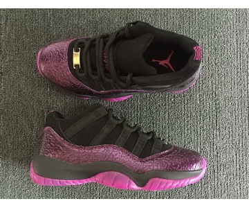 Wholesale Cheap Womens Air Jordan 11 Low Rook to queen Black/Fuchsia Blast