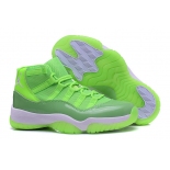 Wholesale Cheap Womens Air Jordan 11 Retro Shoes Green/White