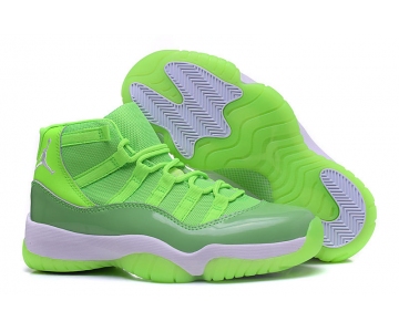 Wholesale Cheap Womens Air Jordan 11 Retro Shoes Green/White