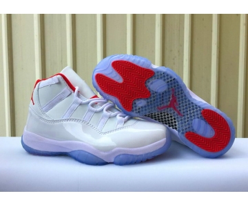 Wholesale Cheap Women's Air Jordan 11 Retro Shoes White/Red