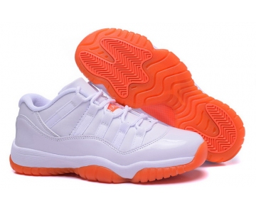 Wholesale Cheap Womens Air Jordan 11 Shoes White/orange