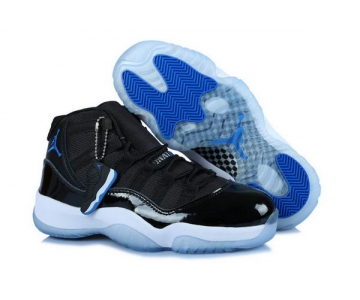 Wholesale Cheap Womens Air Jordan 11 (XI) Retro Shoes black/blue-white