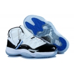 Wholesale Cheap Womens Air Jordan 11 (XI) Retro Shoes white/black-blue