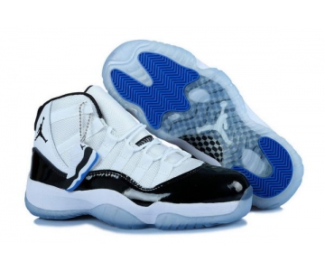 Wholesale Cheap Womens Air Jordan 11 (XI) Retro Shoes white/black-blue