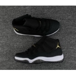 Wholesale Cheap Womens Jordan 11 Black Stingray Black/Gold-White